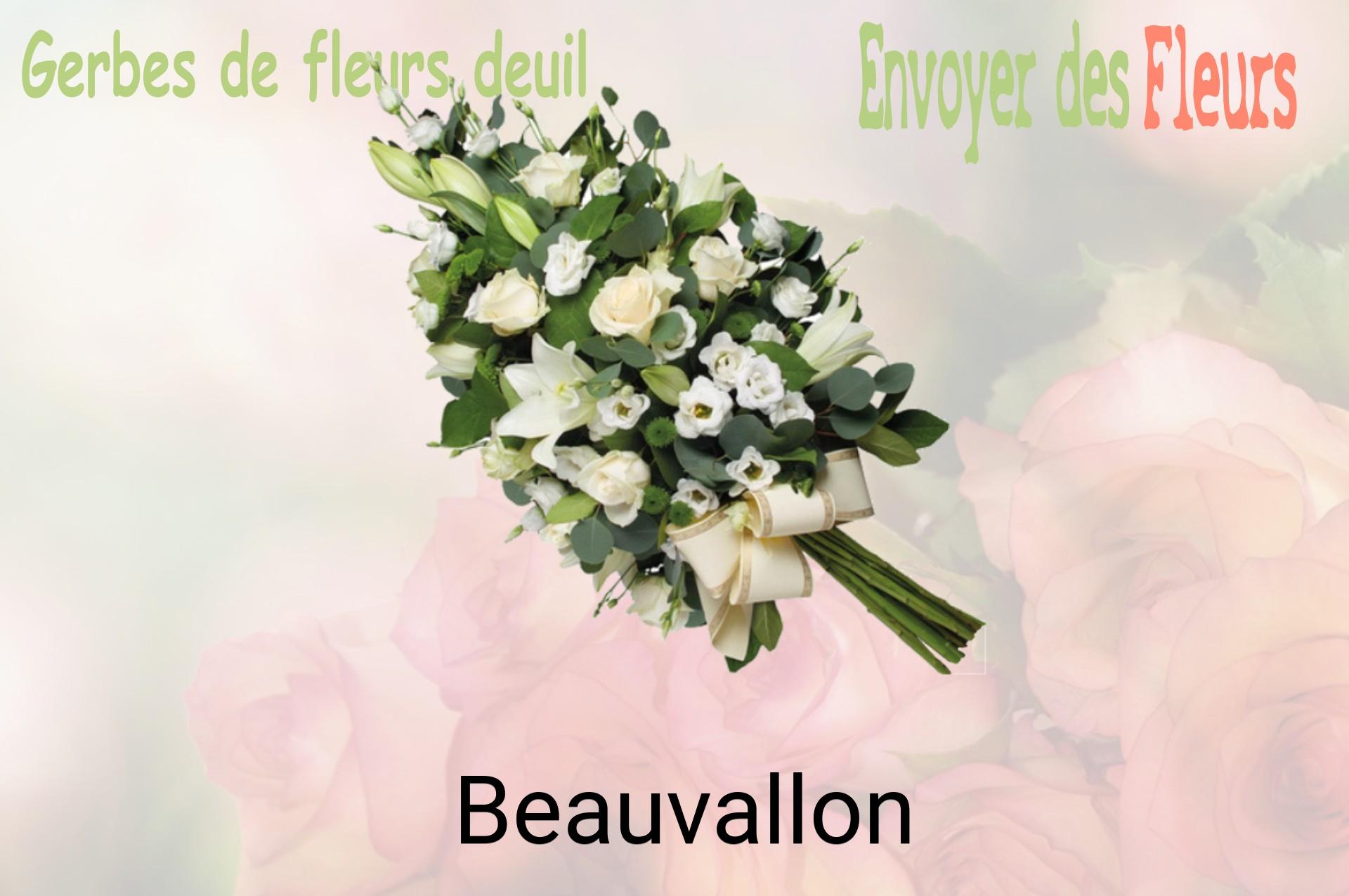 Gerbe de fleurs de deuil livrée à Beauvallon